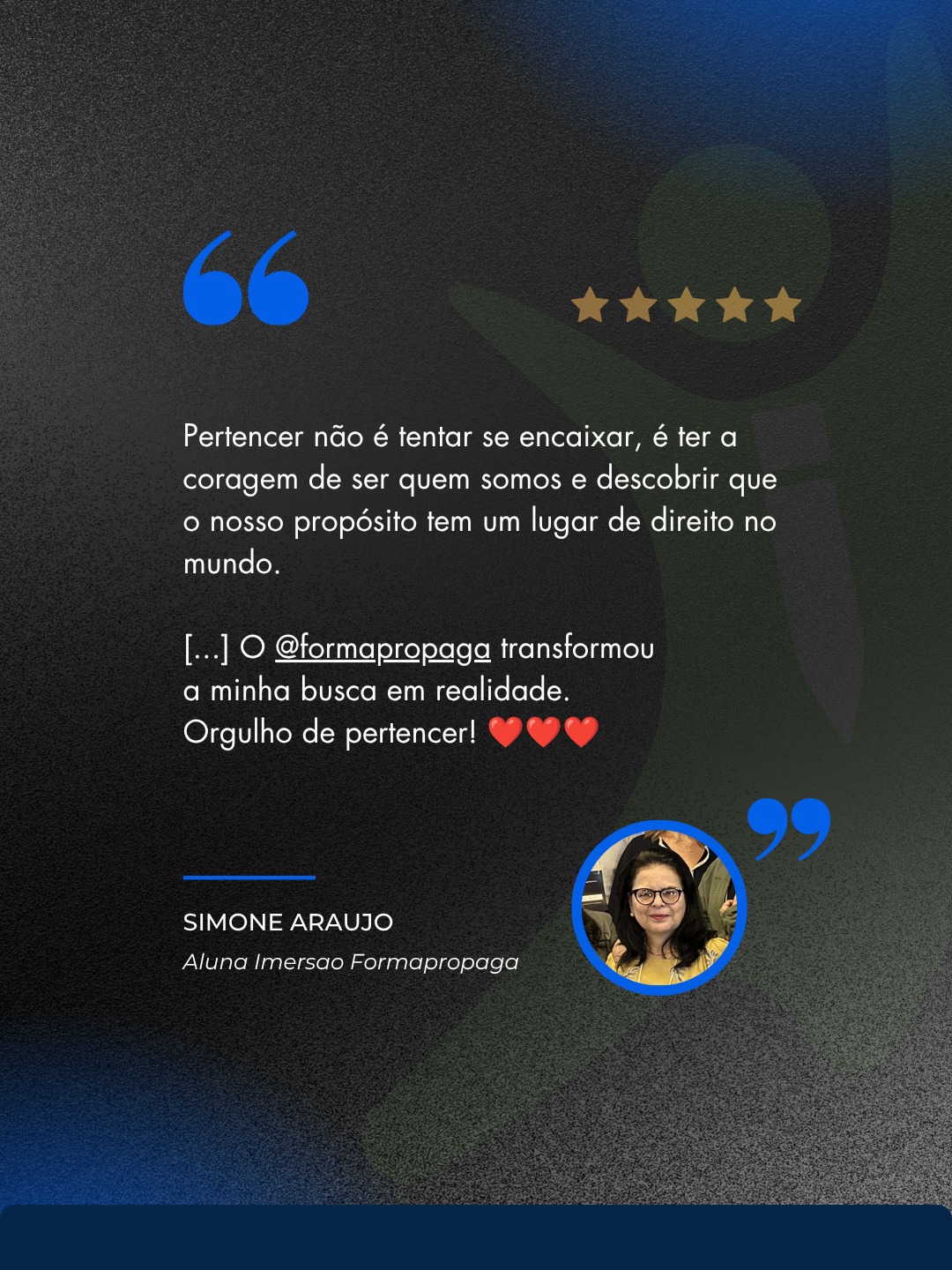 Depoimento de Elaine Dimas, aluna da Imersão Formapropaga