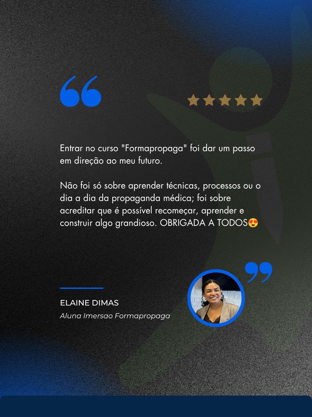 Depoimento de Simone Araujo, aluna da Imersão Formapropaga
